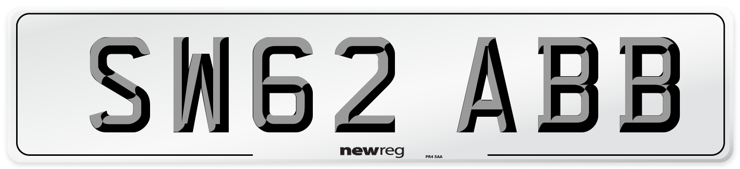 SW62 ABB Number Plate from New Reg